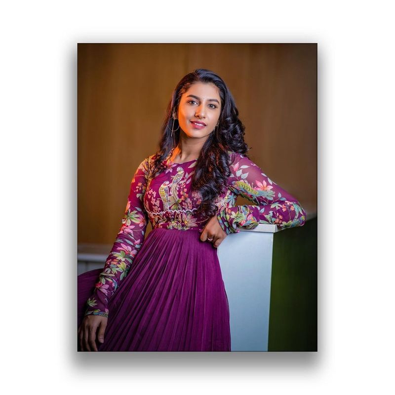 anchor vishnu priya hotness over load in purple color gown photos attracting