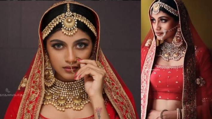Actress Shruti Rajinikanth in a different bridal look photos and videos Actress Shruti Rajinikanth in a different bridal look photos and videos