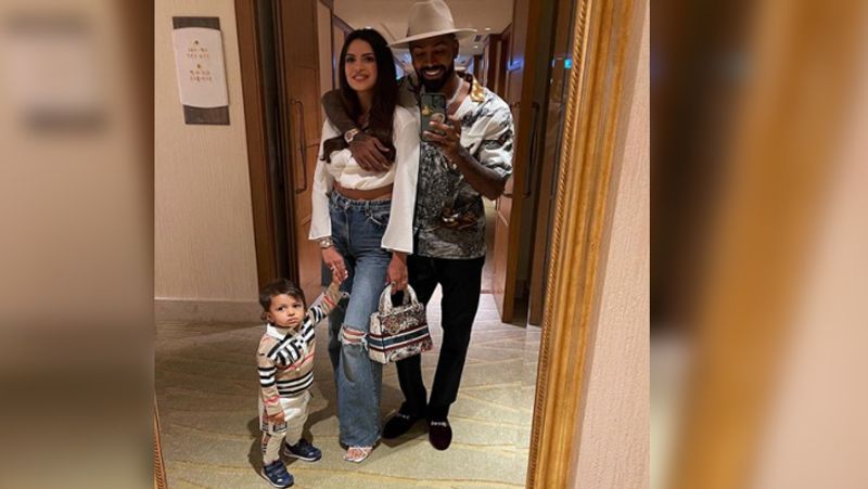 Hardik Pandya wife Natasa Stankovic ex-Aly Goni reacts to her latest picture with Agastya RCB