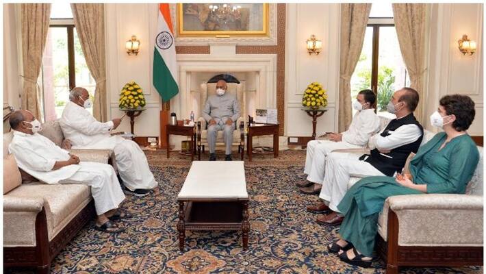 congress delegation led by rahul gandhi met the president and demanded the removal of ajay mishra congress delegation led by rahul gandhi met the president and demanded the removal of ajay mishra