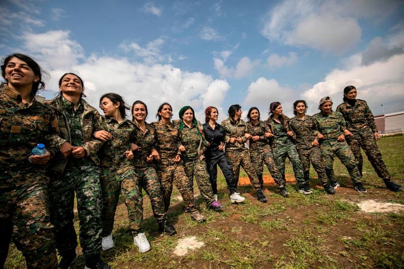 a tented city home to the wives and children of IS