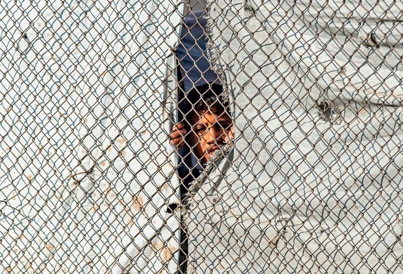 a tented city home to the wives and children of IS