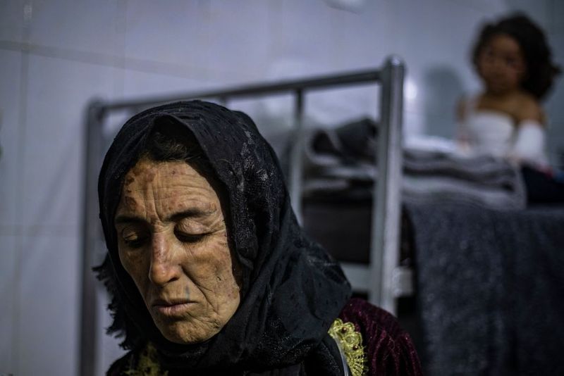 a tented city home to the wives and children of IS