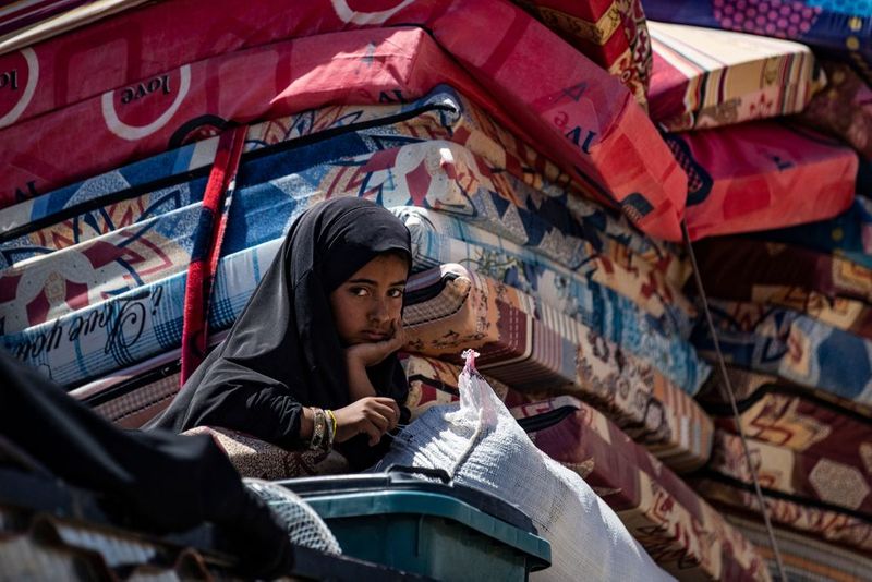 a tented city home to the wives and children of IS