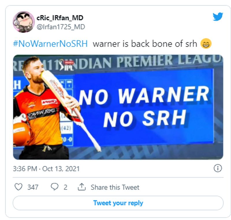 IPL 2021 SRH fans started campaign to retain David Warner in IPL 2022 Auction