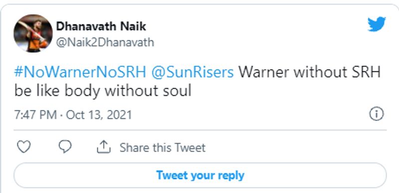 IPL 2021 SRH fans started campaign to retain David Warner in IPL 2022 Auction