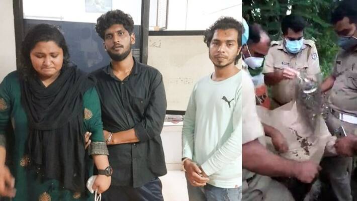 Three persons including a couple were arrested while smuggling cannabis in a car kozhikode Three persons including a couple were arrested while smuggling cannabis in a car kozhikode
