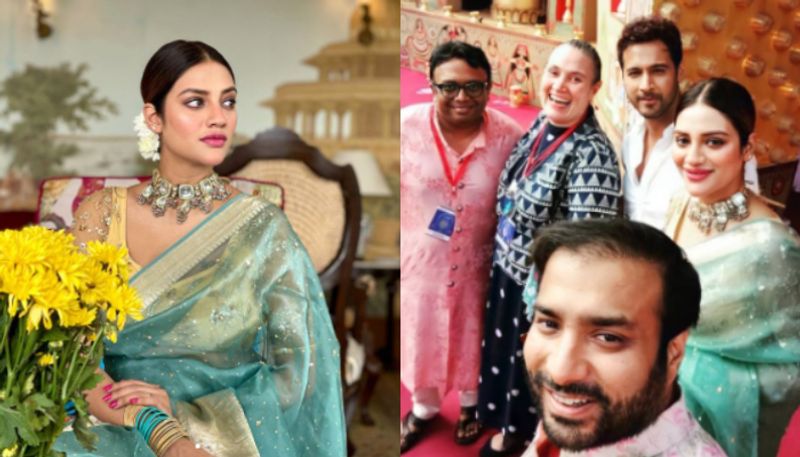 nusrat jahan celebrates durga puja with yash dasgupta see their unseen pic of pandal hopping BRD