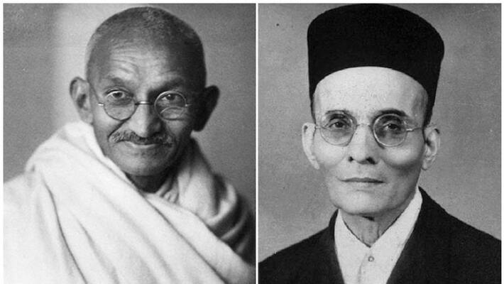 BJP and Opposition fight over Rajnath remarks on Savarkar and Gandhiji BJP and Opposition fight over Rajnath remarks on Savarkar and Gandhiji