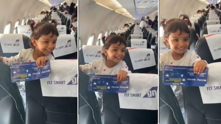 Little girl sees her pilot dad on the same flight Little girl sees her pilot dad on the same flight