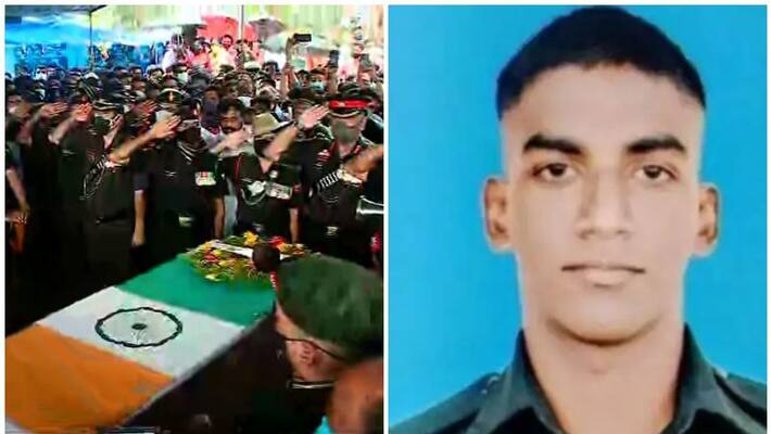 martyred soldier Vaishakh dead body cremated martyred soldier Vaishakh dead body cremated