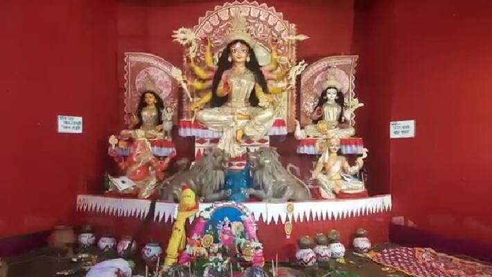 attraction of the theme is in the remote village, local artists have made wonderful Durga idols bpsb attraction of the theme is in the remote village, local artists have made wonderful Durga idols bpsb