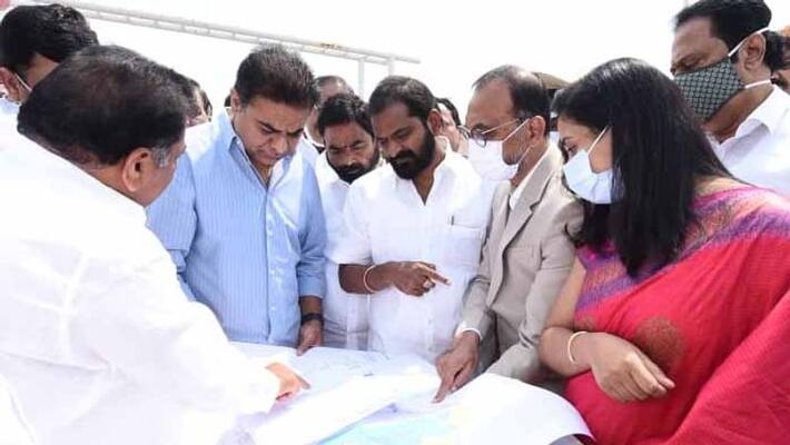 KTR inspects trs plenary arrangements at Hicc in Hyderabad KTR inspects trs plenary arrangements at Hicc in Hyderabad