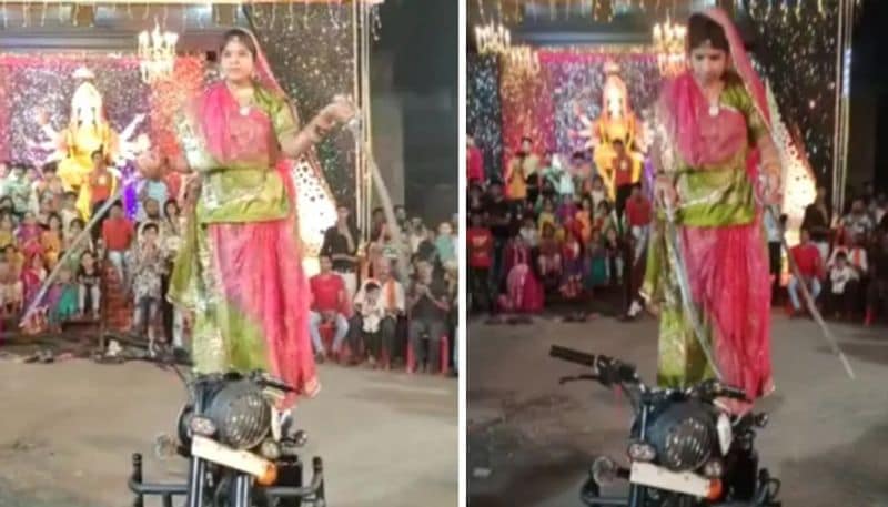 Navratri 2021, Madhya Pradesh girl displays amazing skills in Garba night at dewas