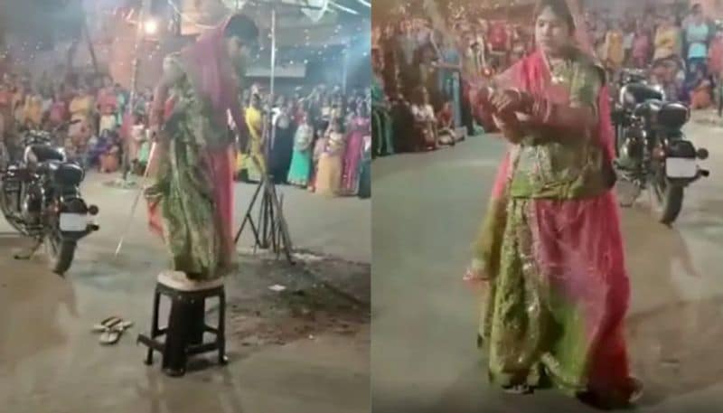 Navratri 2021, Madhya Pradesh girl displays amazing skills in Garba night at dewas