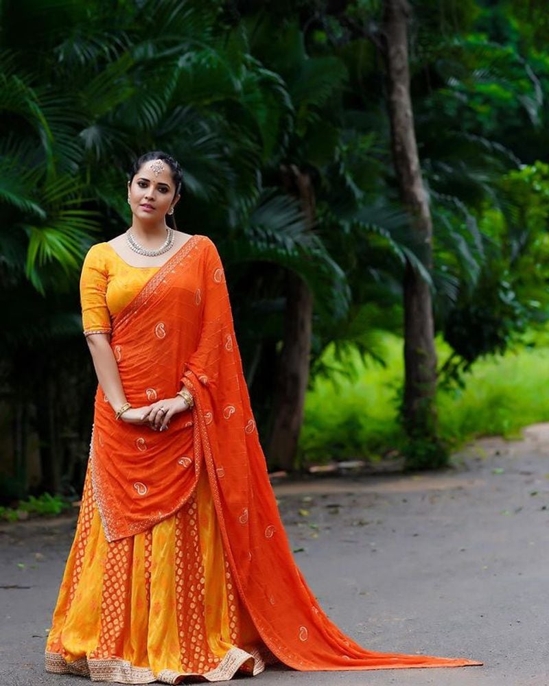 Anasuya latest half saree pic is just stunning and trending in social media