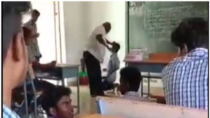 TN Teacher thrashed student, Video viral TN Teacher thrashed student, Video viral