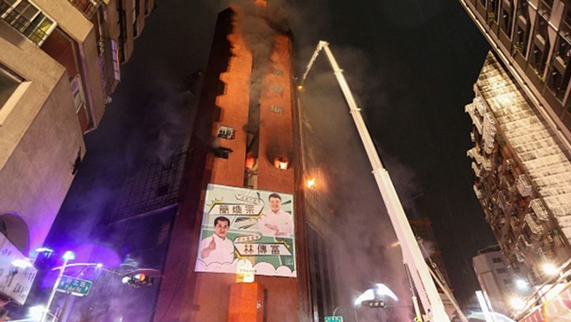 Taiwan More than 46 people died in a fire in a 13-storey building