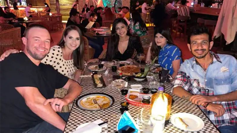 IPL 2021: Yuzvendra Chahal, Dhanashree Verma spent time with AB de Villiers and Danielle, Yuvraj singh trolls them