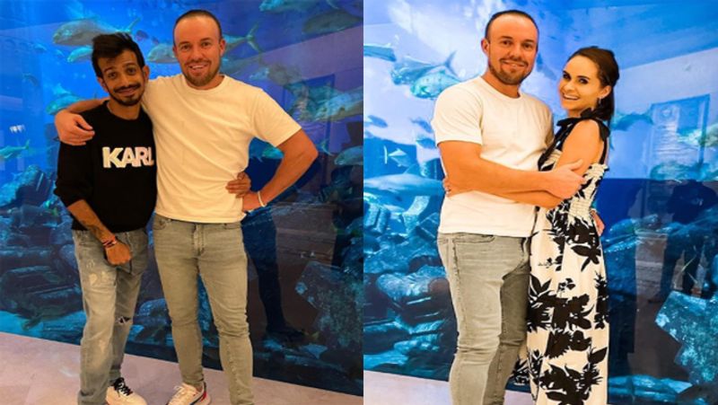 IPL 2021: Yuzvendra Chahal, Dhanashree Verma spent time with AB de Villiers and Danielle, Yuvraj singh trolls them