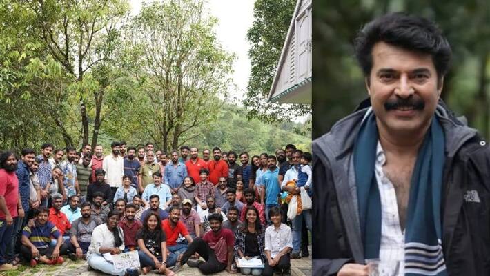 puzhu packed up mammootty shares a group photo puzhu packed up mammootty shares a group photo