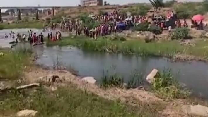 5 people of Agra died due to drowning in Parvati river while performing Durga immersion in Dholpur 5 people of Agra died due to drowning in Parvati river while performing Durga immersion in Dholpur