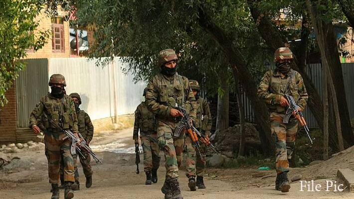 Security forces in action against terrorism in Jammu and Kashmir Security forces in action against terrorism in Jammu and Kashmir