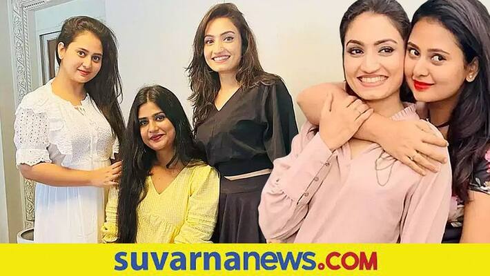 Kannada actress Amulya lunch date with bigg boss Vaishnavi Gowda vcs Kannada actress Amulya lunch date with bigg boss Vaishnavi Gowda vcs