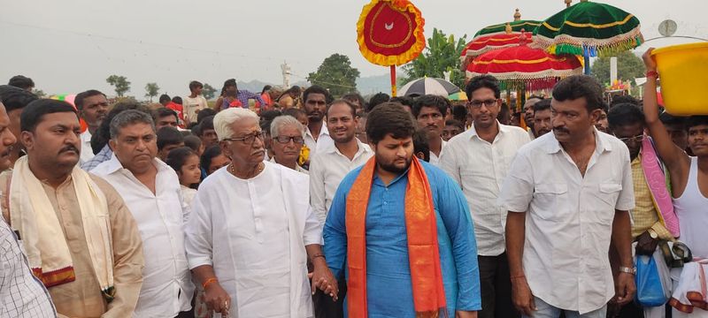 Celebrated Ambari Procession at Hemagudda in Gangavatin grg