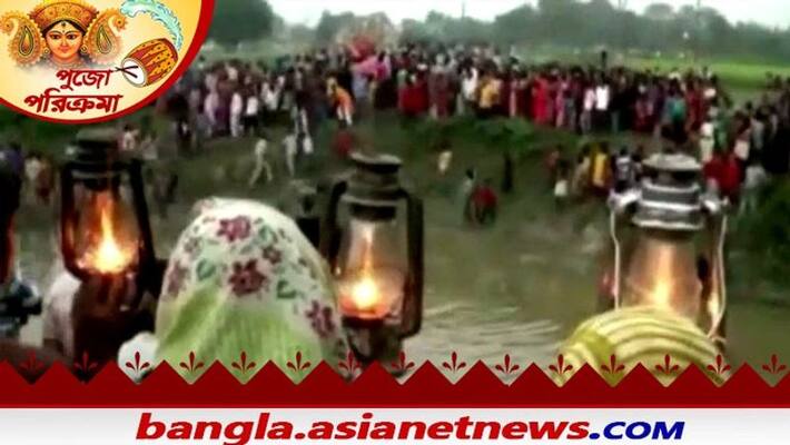 Muslim people bid farewell to Goddess Durga by lighting lantern bmm Muslim people bid farewell to Goddess Durga by lighting lantern bmm