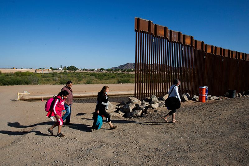 Six and four year old sisters were found at the US Mexico border with address of relative in hand
