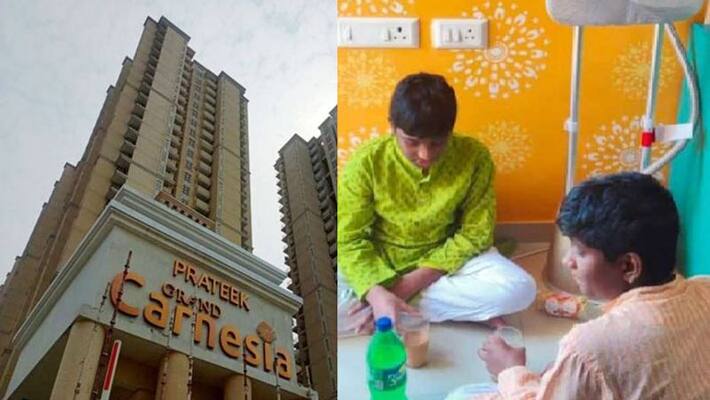 Two twin brothers who fell from 25th floor died in Ghaziabad mother said Both children playing online games in room Two twin brothers who fell from 25th floor died in Ghaziabad mother said Both children playing online games in room
