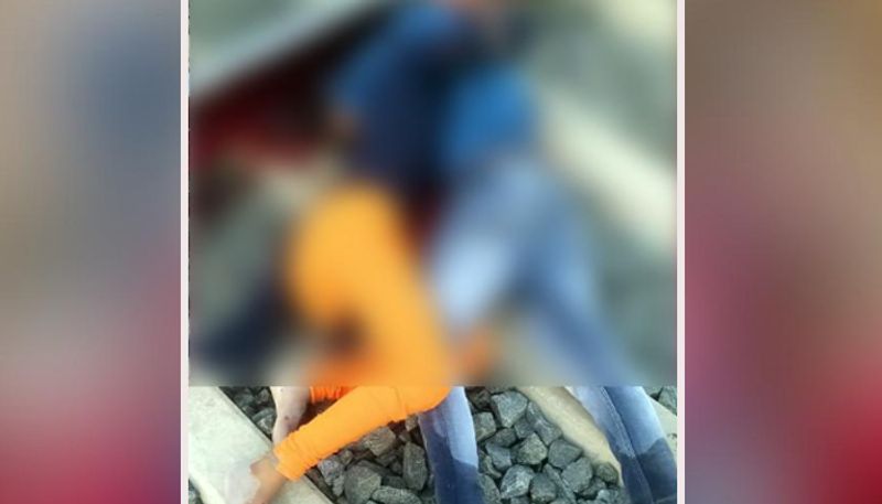 uttar pradesh news two cousin sisters lie down on railway track in auraiya