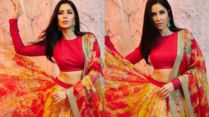 Katrina Kaif rocks a Sabyasachi floral print lehenga Katrina Kaif rocks a Sabyasachi floral print lehenga