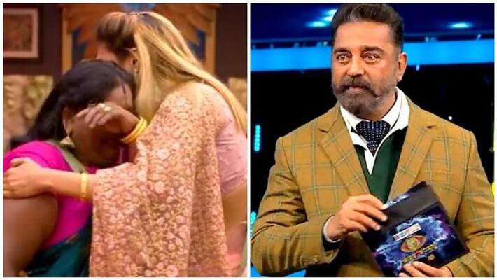I will not disappear naatupura singer chinnaponnu crying speech front of kamalhassan I will not disappear naatupura singer chinnaponnu crying speech front of kamalhassan