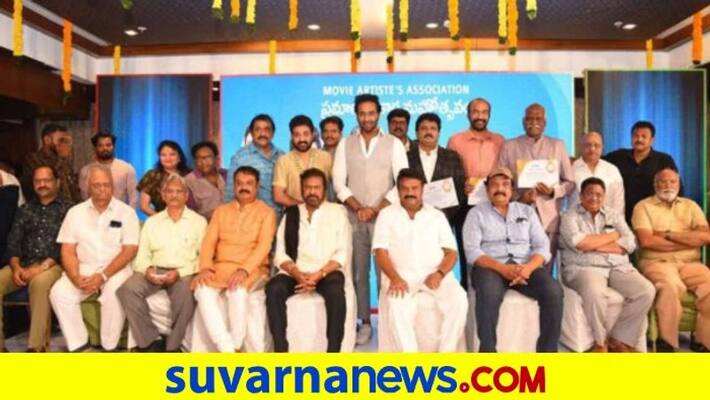 Telugu Vishnu Manchu takes oath as MAA president request rivals not to resign vcs Telugu Vishnu Manchu takes oath as MAA president request rivals not to resign vcs