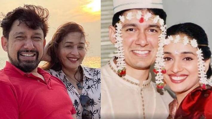 madhuri dixit shares video with husband sriram nene on her 22nd marriage anniversary madhuri dixit shares video with husband sriram nene on her 22nd marriage anniversary