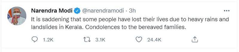 PM modi tweet about Kerala rain