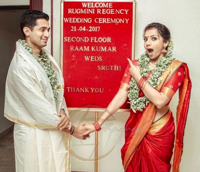 Actress Sruthi Hariharan shares marriage photos dpl