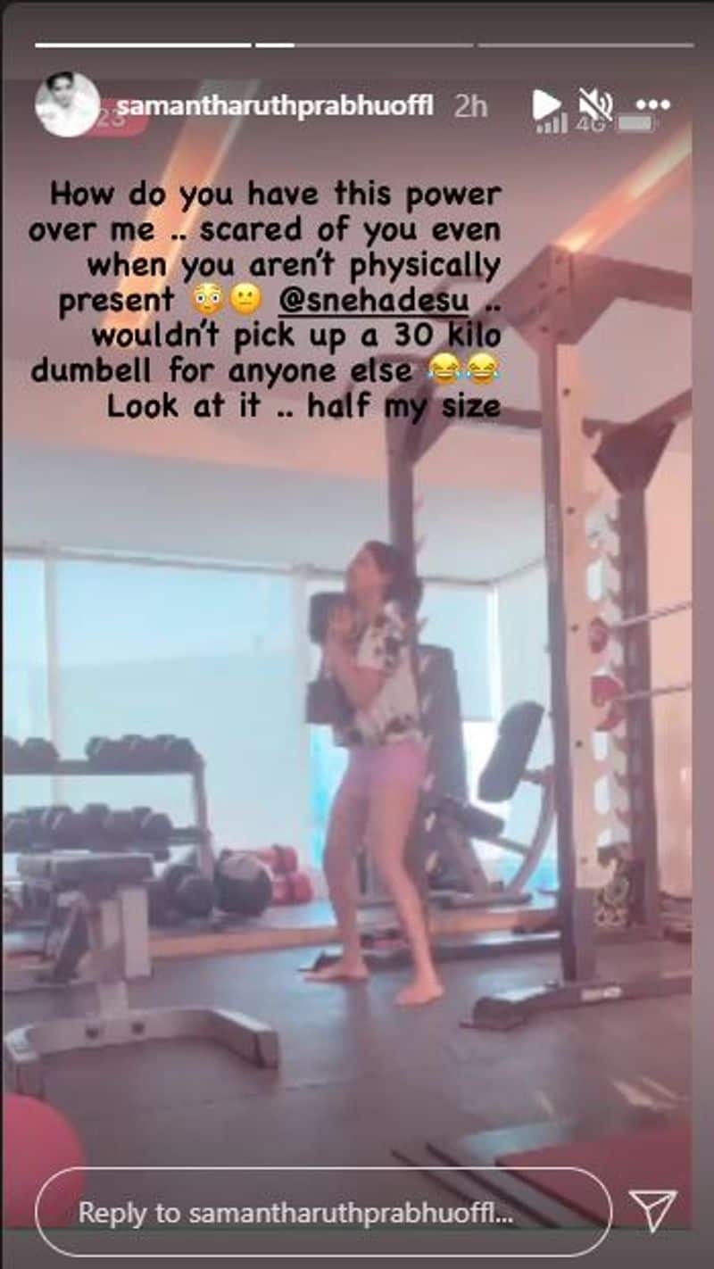 Samantha comments on her Gym trainer goes viral