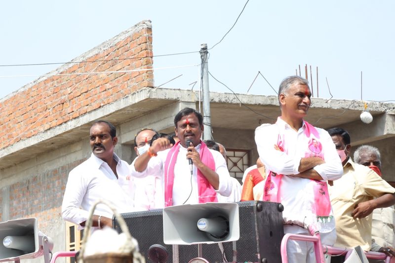 minister harish rao election campaign at huzurabad bypoll