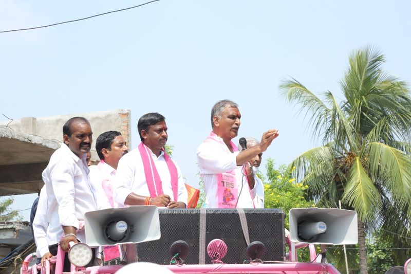 minister harish rao election campaign at huzurabad bypoll