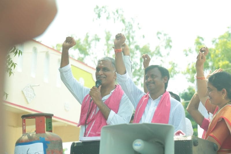 minister harish rao election campaign at huzurabad bypoll
