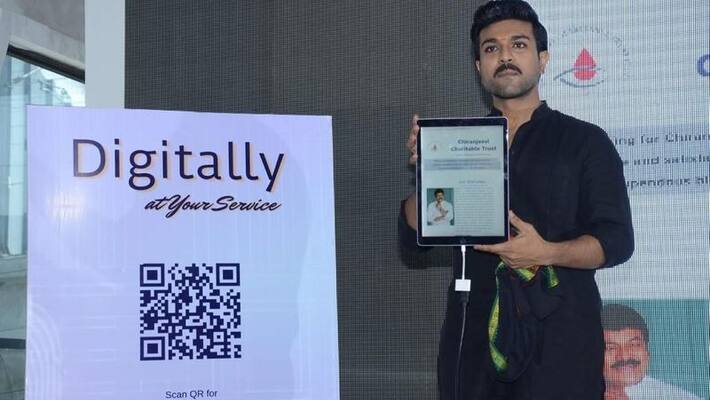 ram charan launched chiranjeevi charitable trust website ram charan launched chiranjeevi charitable trust website
