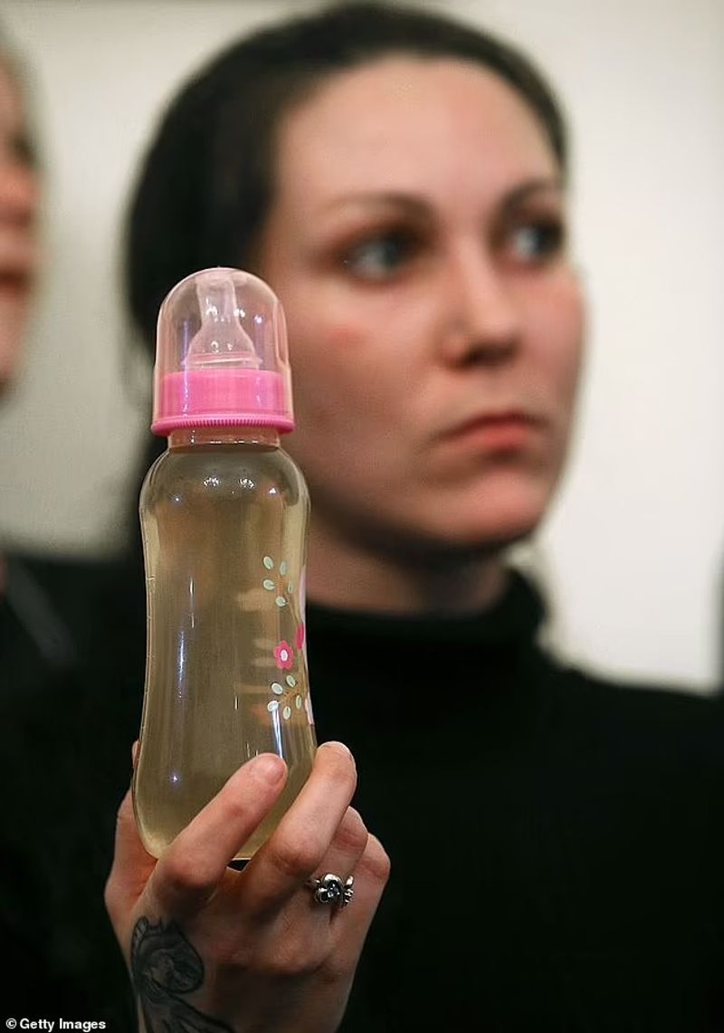 Authorities warn against drinking contaminated water people straggling for water in America