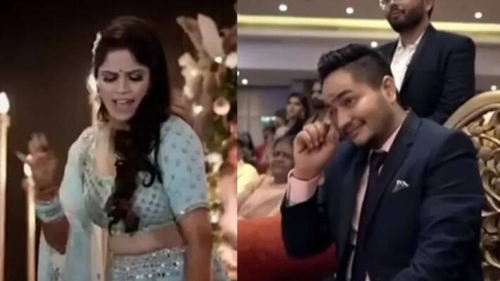 Groom tears up as bride dances to Main Teri Ho Gayi during wedding festivities Groom tears up as bride dances to Main Teri Ho Gayi during wedding festivities