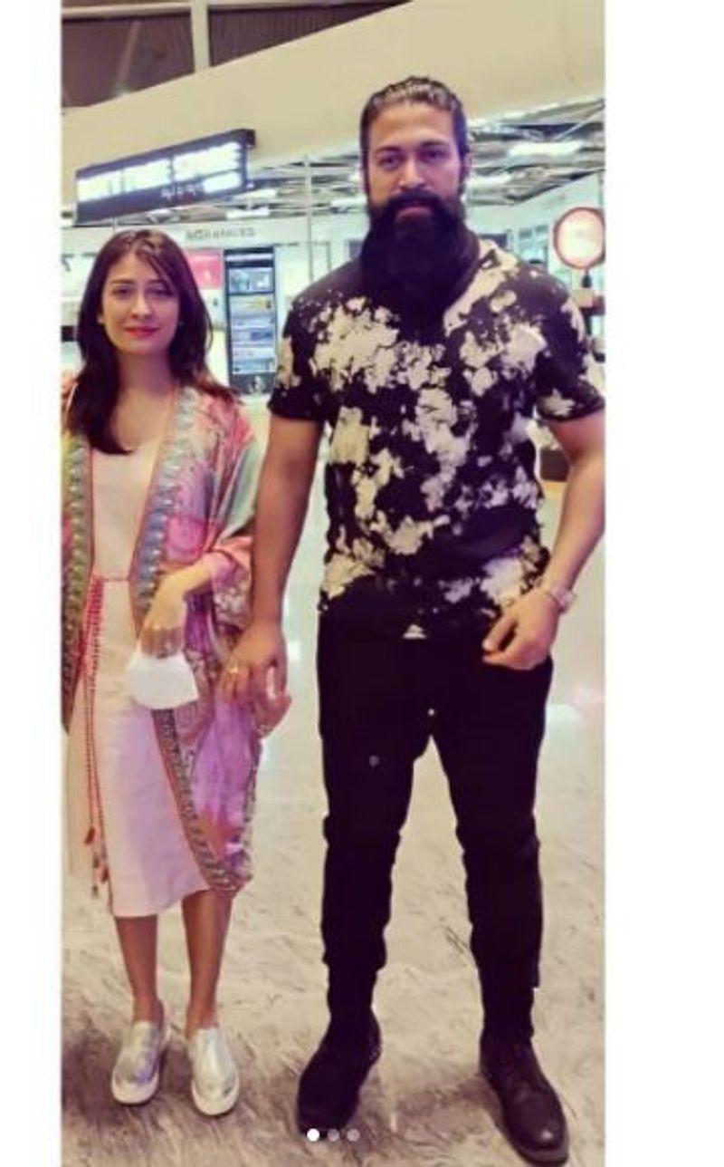 Kannada Yash and Radhika Pandit looks stylish in Dubai vacation vcs
