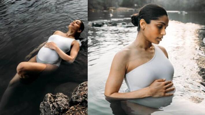 Mom To Be Freida Pinto Shared Pool photos Mom To Be Freida Pinto Shared Pool photos