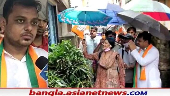 BJP Candidate Joy Saha begins campaigning for Khardah By Election RTB BJP Candidate Joy Saha begins campaigning for Khardah By Election RTB