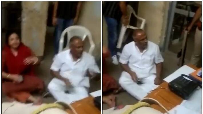 congress MLA sits dharna in police station to release drunk and drive nephew congress MLA sits dharna in police station to release drunk and drive nephew